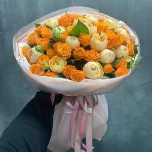 Пионовидные розы стильно — купить с доставкой цветов в Самаре