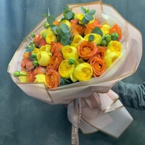 Яркое настроение пионовидных роз 51 шт — купить с доставкой цветов в Самаре